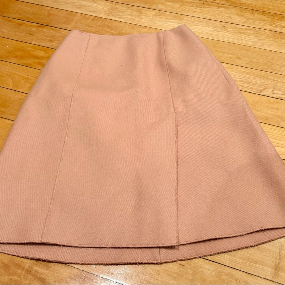 Elegant Peach A-Line wool Skirt